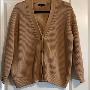 Women's Classic Tan Quince organic cotton grandpa Cardigan